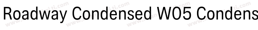 Roadway Condensed W05 Condensed字体转换